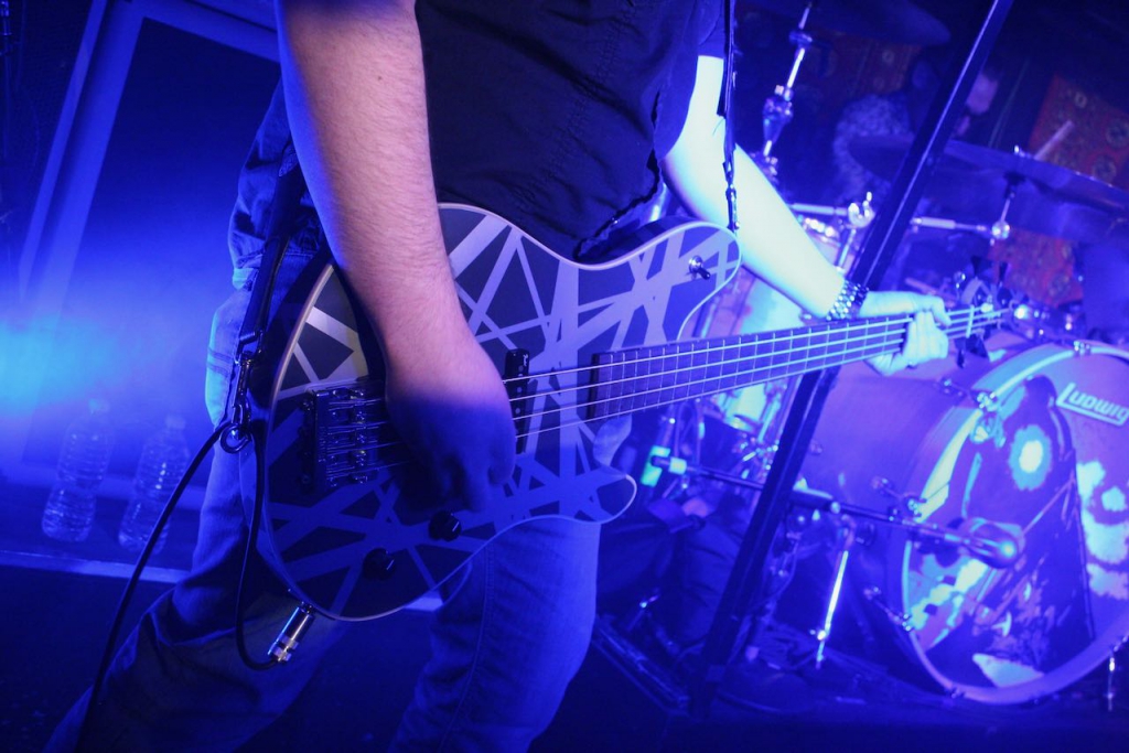 Wolfgang Van Halen playing bass